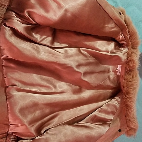 Fur coat , real fur and suede  coat vest combo - Picture 3 of 6